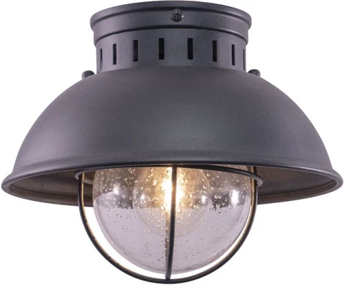 Vaxcel Lighting T0142 Harwich 1 Light Flush Mount Outdoor Ceiling - Grey - Picture 1 of 12