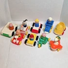Vintage Fisher Price Little People 9 Vehicles 8 People /Charlie Brown & Snoopy