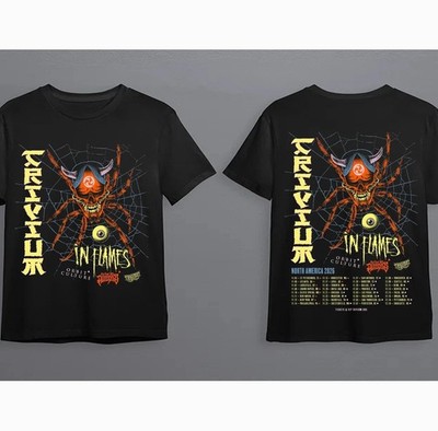 Trivium In Flames North America 2026 Tour T-shirt reprint size S-5XL