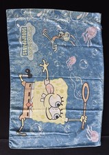 SpongeBob SquarePants Vintage Pillow Case 2001 Jellyfish Squidward Nickelodeon