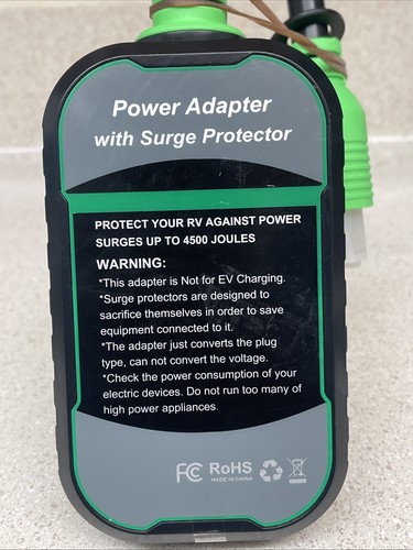 Adaptador RV EyGde 30 Amp a 50 Amp con protector contra sobretensiones impermeable 4500 Julios - Imagen 3 de 3
