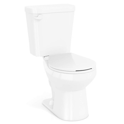 Two-Piece Round Toilet Standard Toilet with 17.5'' ADA Comfort Chair Height Seat