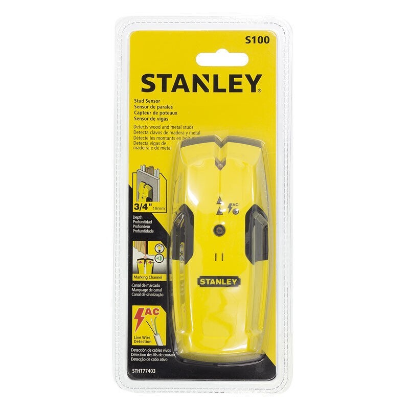 STANLEY STUD SENSOR STUD FINDER AC LIVE WIRE DETECTOR S100 