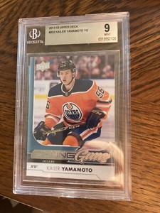 2017-18 Upper Deck Series 1 Kailer Yamamoto Young Guns BGS 9 # 202 RC