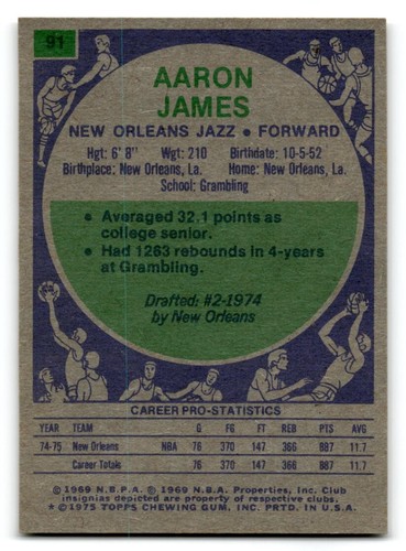 1975-76 Topps Basketball Poor to Good You Choose, Complete Your Set #1-330 - Bild 129 von 459