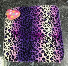 Handmade Purple Leopard Spots Fleece Puppy Dog Comfort Security Blanket  Toy