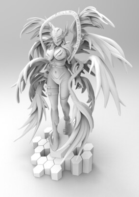 Unpainted Digimon Angewomon GK Resin GARAGE KIT FIGURES Model In