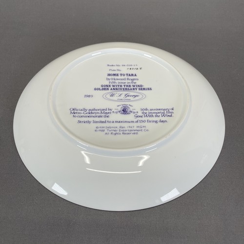 Gone With The Wind Collector Plate Home to Tara 5th Issue WS George 1989 - Picture 7 of 8