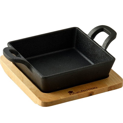 Sartén de hierro fundido y sartén soporte de madera horno estufa sartén sartén - Imagen 6 de 14