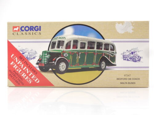 Corgi 97347 Modellauto Bedford OB Coach Malta Buses inkl. Figuren 1:50 - Afbeelding 1 van 6