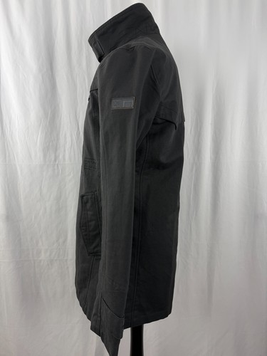 mens FireTrap coat parka Medium M 38 in turfed cotton black 2012 - Picture 16 of 23