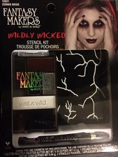 Zombie Bride FANTASY MAKERS 5pc Face Paint WILDLY WICKED Stencil Kit Halloween