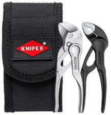 Knipex 4" 002072V04 XS 2 Piece Mini Pliers Set XS in  Belt Pouch