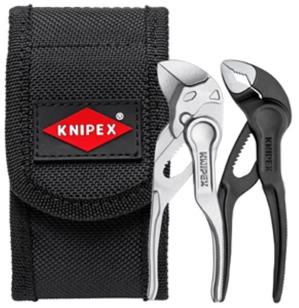 Knipex 4" 002072V04 XS 2 Piece Mini Pliers Set XS in Belt Pouch