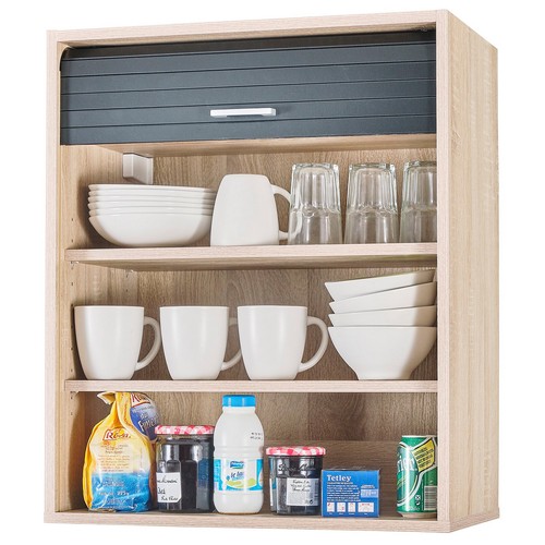 SIMMOB Küchenschrank Schrank Oberschrank Hängeschrank mit Rollladentür B 60 cm - Bild 4 von 18
