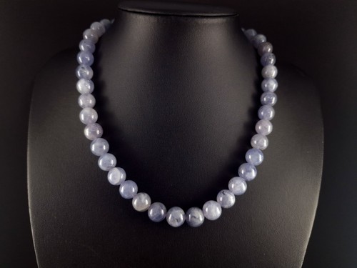 Steinkette Silber 925 graue Chalzedon Kette - zeitlos elegant & klassisch schön