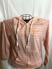 Suzzi XL FLORIDA KEY PARADISE FOUND Long Sleeve Peach Striped Thin Sweater