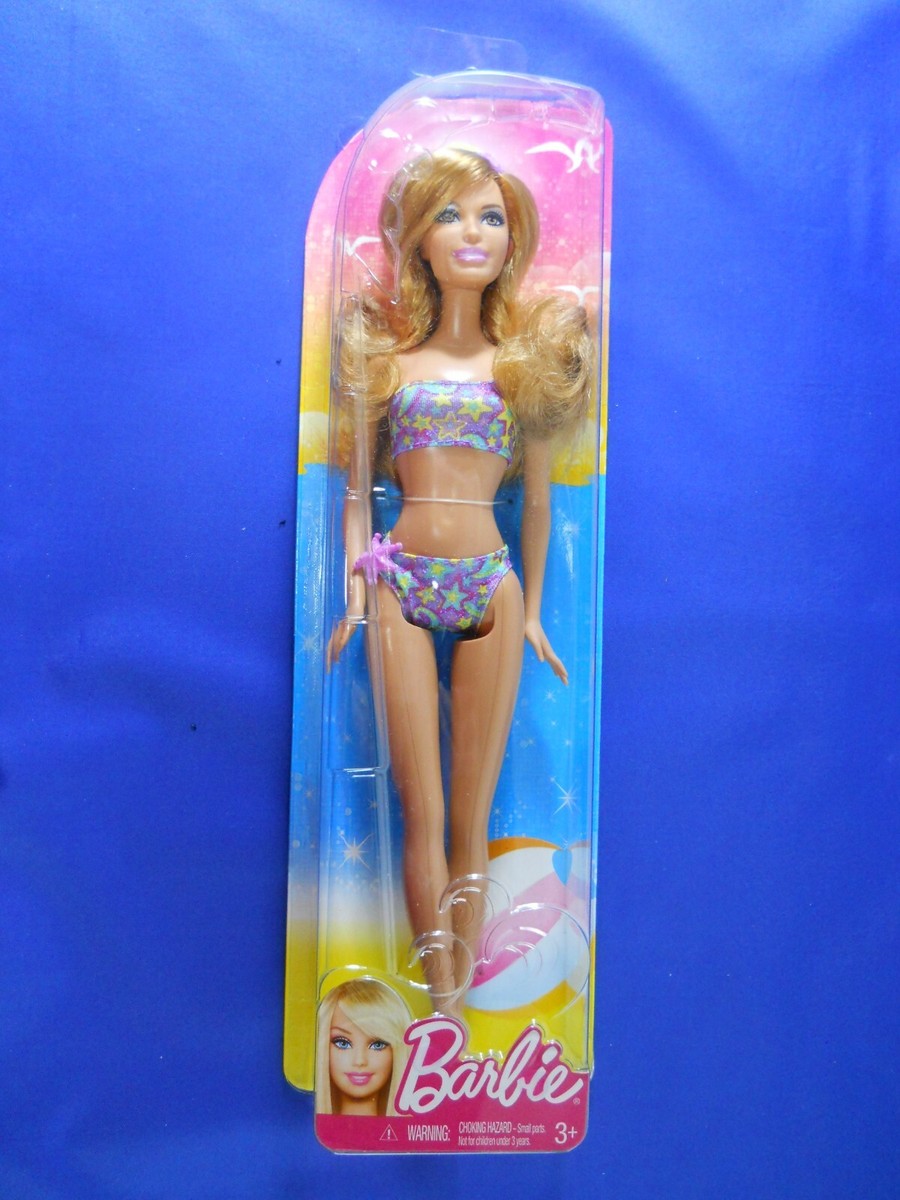 Barbie 2012 SUMMER Beach Blond Doll Brown Eyes Purple Barbie 2012 SUMMER Beach Blond Doll Brown Eyes Purple