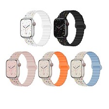 Silicone Magnetic Sport Strap for Apple iWatch Series 2,5,9,SE,Ultra 49/45/38mm