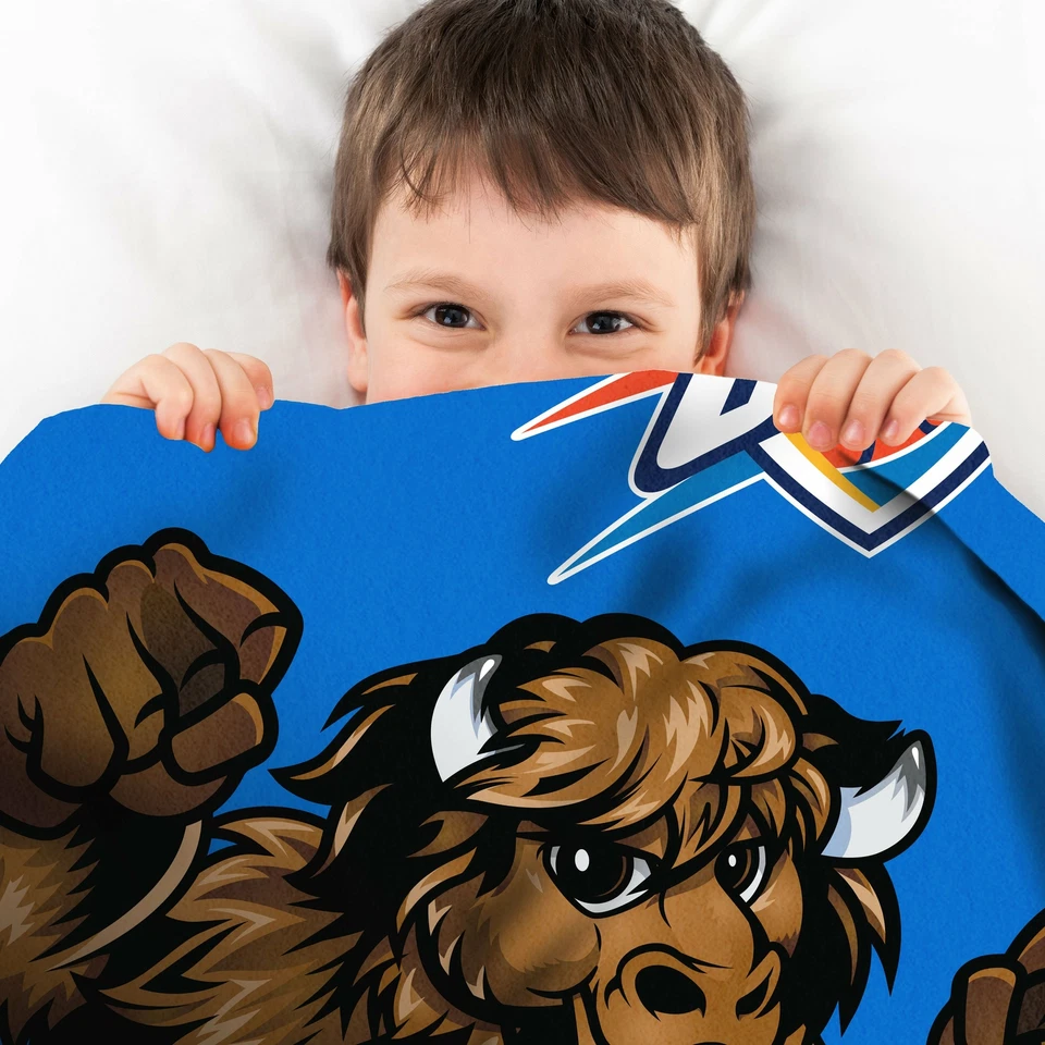 Sleep Squad Oklahoma City Thunder Rumble Mascot 60” x 80” Raschel Plush Blanket - Image 3 of 4
