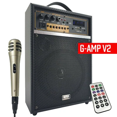 EMB 300W Rechargeable Guitar Amplifier Speaker Combo SD USB Bluetooth MIC ECHO V2