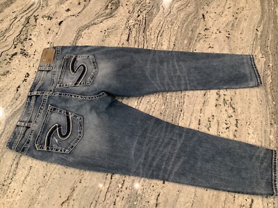 Silver Jeans Womens BOYFRIEND Fluid Stretch Cropped Jeans 34 X 25