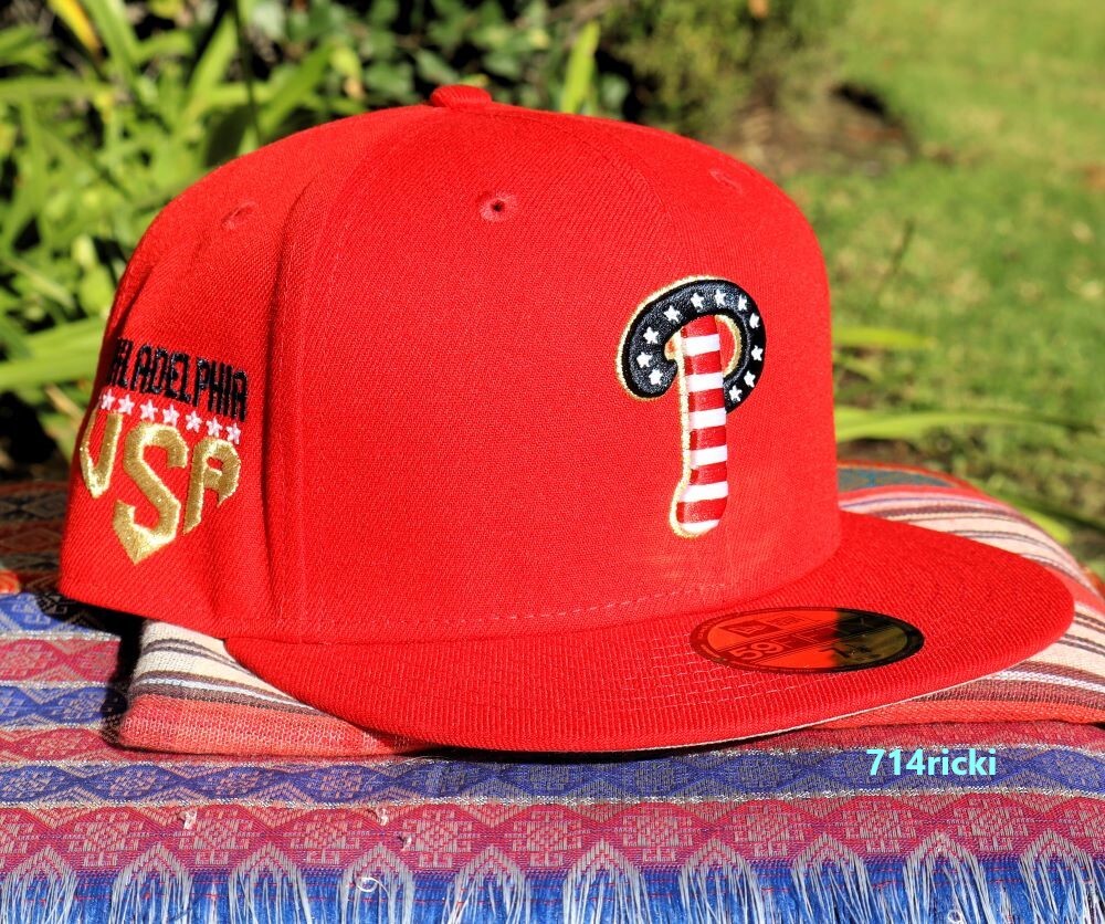 2023 MLB July 4th Philadelphia Phillies Fitted Hat New Era 59FIFTY On Field