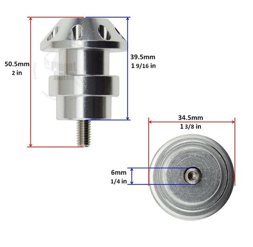 Silver Shooter Swingarm Stand Spools For Yamaha YZF R6 R1 Holder 6mm Slider CNC - Picture 2 of 2
