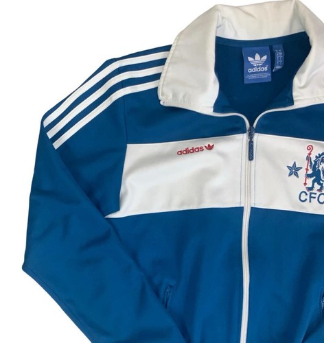 VTG 2009-10 ADIDAS ORIGINALS CHELSEA FC SUPERSTAR BLUE WHITE TRACK JACKET S - Picture 3 of 7