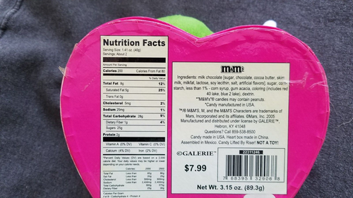 M&M's Galerie Green Plush Character Stuff Toy w/ Heart Box of Candy New - Picture 19 of 21