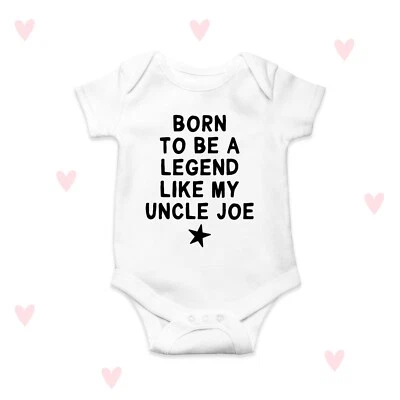 LOVE U LOTS GIFTS Uncle Baby Gifts Personalised Funny Newborn Baby Shower Baby Grow