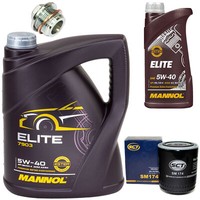 MotoröL Set 5W40 6 Liter + ÖLfilter SM 174 + Schraube FüR Audi A4 A8 2.8 193 PS