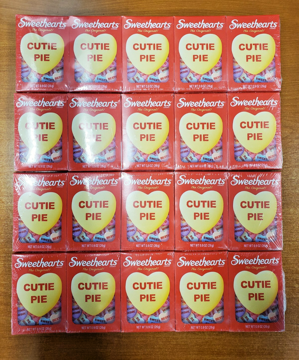 20 Pk: Conversation Hearts Original Sweethearts Candy .9oz/ea Exp