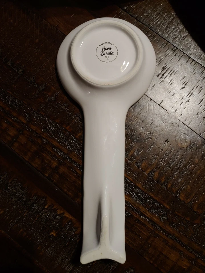 Nova Deruta Spoon Rest Italy Yellow Green Blue New NWT 11" - Imagem 2 de 2