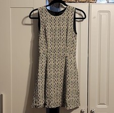 ZARA Trafaluc Collection Sleeveless Dress Sz XS Multi Mini Bird Print Crepe
