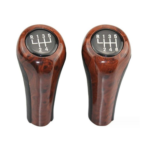 5/6 Speed For BMW E30 E36 E46 E39 E34 Z3 E53 Gear Shift Knob Wood Grain Leather - Picture 4 of 12