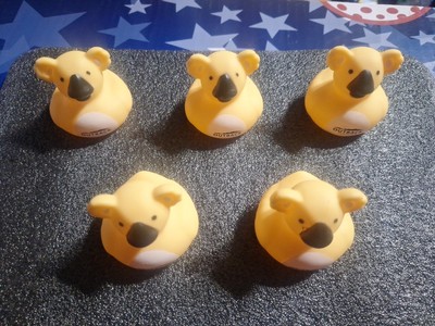 Yellow Koala Rubber Ducks Lot Of 5 JEEP