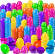 Easter Eggs, 2.7" Empty Easter Eggs Fillable, Colorful Plastic Eggs Bulks 44