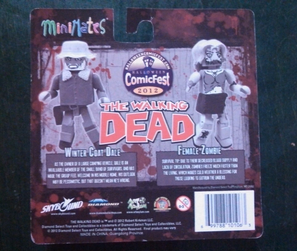 Diamond Walking Dead Minimates Halloween ComicFest 2012 Dale & Female Zombie Foto 3 de 4