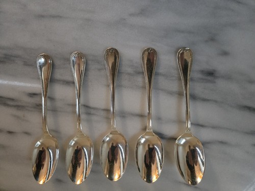 5er Set Christofle MALMAISON Versilbert Esslöffel 9 7/8" Tränenform - Bild 4 von 7