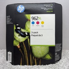 HP 962XL 3-Pack High Yield Cyan, Magenta  Yello Original Ink Carts Exp 6/2024 