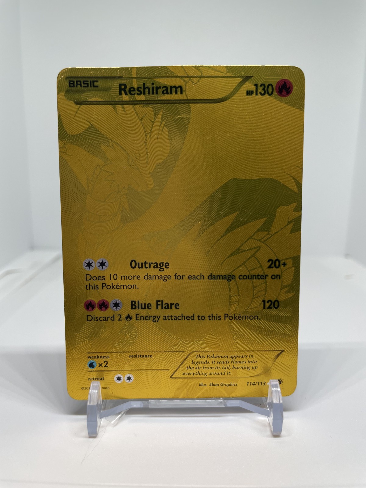 Reshiram (114 Full Art Secret Rare) Legendary Treasures 114/113 Holo - DMG