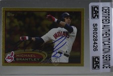 CAS Certified 2012 Topps Gold Sparkle Michael Brantley #182 Sealed Auto ow6