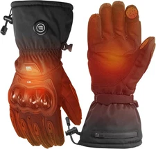 KEMIMOTO Heated Motorcycle Gloves for Men with Hard Protective Shields, Waterpro