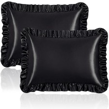 Standard Size Satin Ruffle Pillowcase for Hair and Skin Friendly Use Satin
