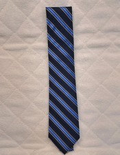 The Men's Store Bloomingdales Blue Navy Stripe Tie