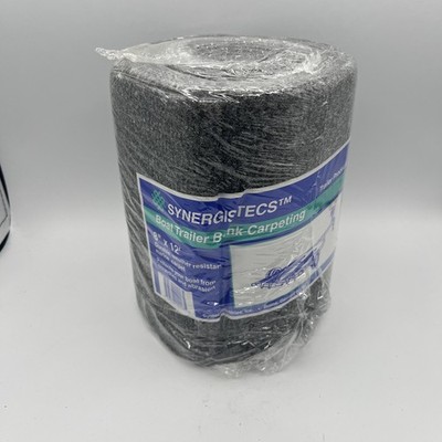 Syntec 8'' x 12' Charcoal Trailer Bunk Carpeting for Boat Trailers - 16oz
