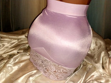 VTG SILKY NYLON SECOND SKINS PURPLE VANITY FAIR PANTIES LACE FIRM GIRDLE PIN UP