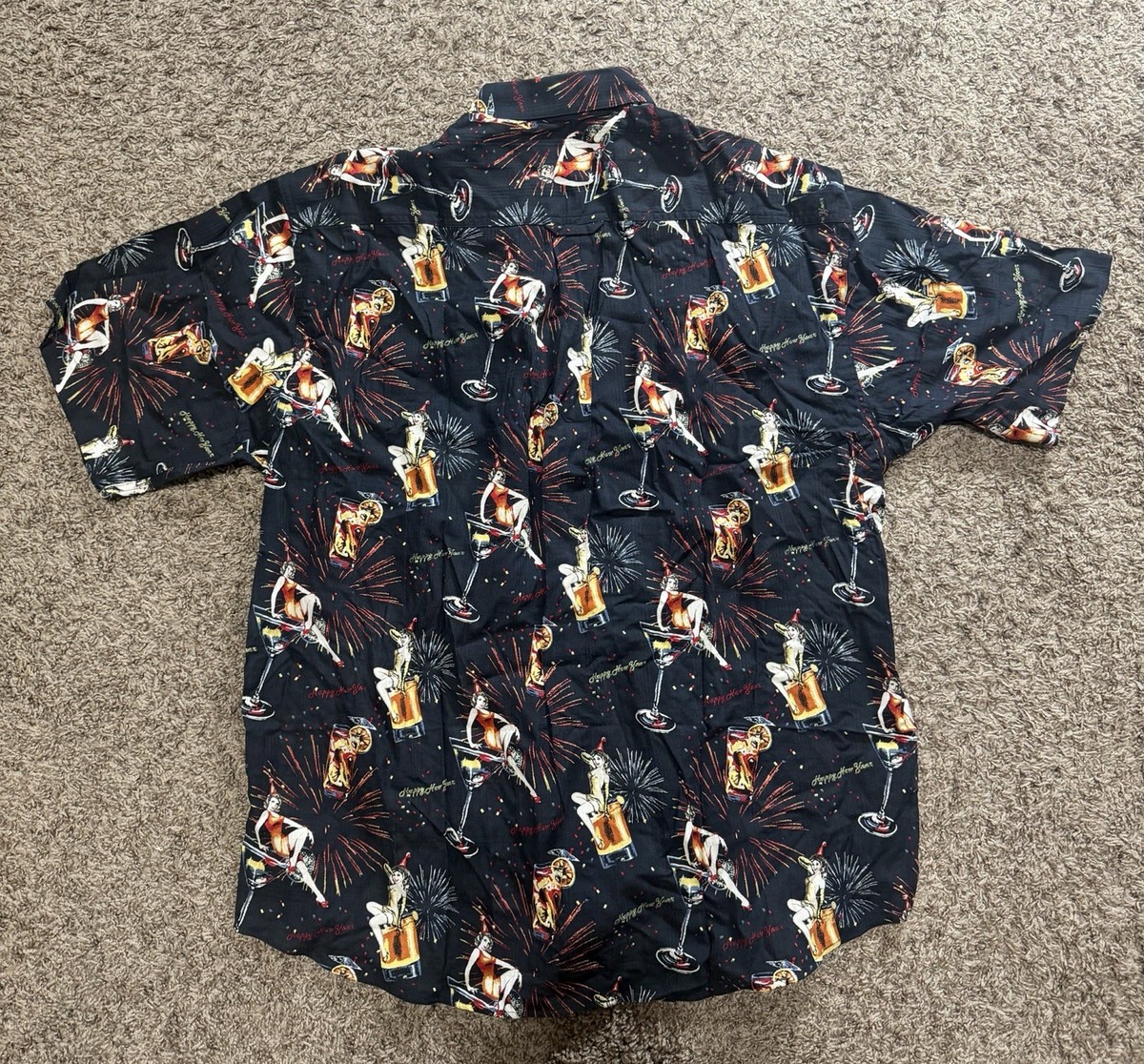 RARE Vintage Clearwater Outfitters Happy New Year Party Shirt Mens Large New View 6