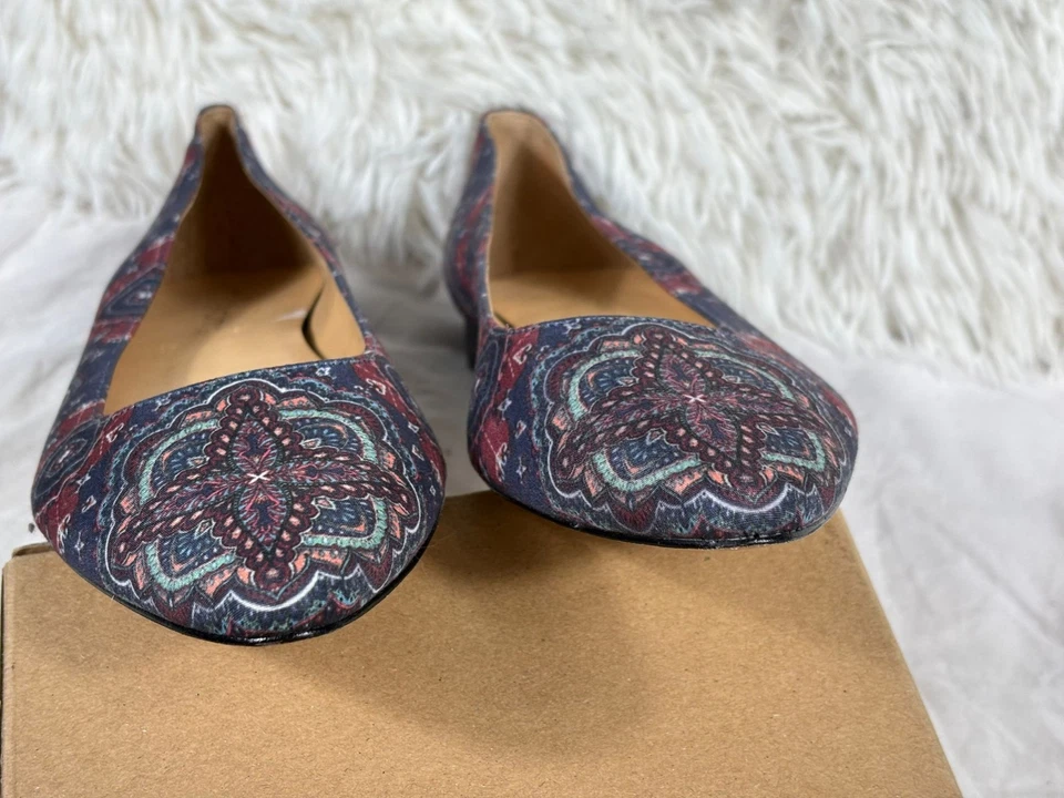 Talbots Tapestry Ballet Flats Womens Size 9AA Paisley Regal Leather Sole - Image 4 of 4